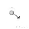 CAT EYE 316L SURGICAL STEEL TONGUE BARBELL